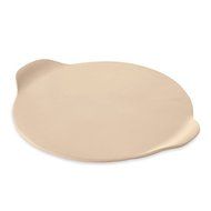 Pampered Chef Large Round Stone with Handles Bundled with Set of 3 Pampered Chef Brown Nylon Pan Scrapers