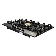 Windmax Fashion Black &amp; Gold 30 Inch Stainless Steel 5 Burner Built-In Stove Natural Gas Cooktop N2