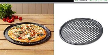 12" Round Pizza Crisper Seamless Rim Non-stick Mesh Hole Pizza Screen Baking Tray N5