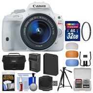 Canon EOS Rebel SL1 Digital SLR Camera &amp; EF-S 18-55mm IS STM Lens (White) with 32GB Card + Case + Battery &amp; Charger... N2