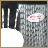 Weststone - 50pcs Colorful Acrylic swirl sticks for cake pop or lollipop candy (Pink) N7
