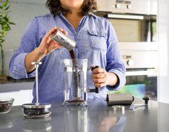 Manual Coffee Grinder with SILICONE GRIP -Professional Stainless Steel with Adjustable Ceramic Burr -Aeropress...