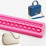 Sher Kitchen Accessories Fondant Cake Decorating Tools Diamond Women Bag Chain Silicone Molds