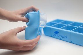 Extra-Large Silicone Tray, 2&rdquo; Slow Melting Ice Cubes By Acuisina - 2 Pack, for Portion Control, Broth Cubes, Wine... N2