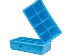 Extra-Large Silicone Tray, 2&rdquo; Slow Melting Ice Cubes By Acuisina - 2 Pack, for Portion Control, Broth Cubes, Wine... N3