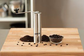 Arrosta Manual Coffee Grinder - Portable Stainless Steel Grinder with Ceramic Burr Grinder N4
