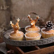 Anyana 3D Stag's Head Mold Christmas Deer Silicone Mould Fondant Cake Mold elk MOLD