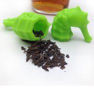 GOOTRADES Silicone Deep Sea Horse Tea Infuser Loose Leaf Mug Strainer Cup Steeper Filter (Blue) N5