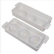 Sher 3 Grids Round Spheres Ice Ball Maker Mold Ice Ball Cube Tray for Beverage