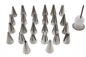 Cake Decorating Piping Tips - Stainless Steel Pastry Cupcake Decorating Reusable Icing Nozzle - 26 Piece Set -... N3