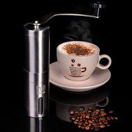 Mill Eco - Manual Coffee Grinder - Best Burr bean Grinder - Stainless Steel Adjustable, Portable, Hand grinder... N6