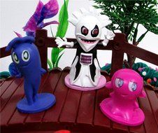 PAC-MAN 22 Piece Birthday CAKE Topper Set Featuring Random Pac-Man Figures and Decorative Themed Accessories,... N7