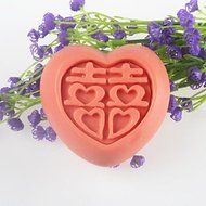 Y&amp;XL&amp;H Love Happy Character Shaped Soap Mold, Fondant Cake Chocolate Silicone Mold, Decoration Tools Bakeware