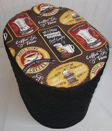 Quilted Morning Coffee Themed Keurig Coffee Brewing Systems Cover (B40/B45/K45, B60/K65, B145/K145, Red) N5