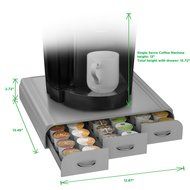 Mind Reader Anchor&#039; Coffee Pod Storage Drawer for 50 Nespresso Capsules, White N66