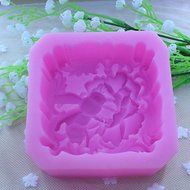 Y&amp;XL&amp;H Bee Flowers Handmade Soap Mold Fondant Cake Chocolate Silicone Mold, Decoration Tools Bakeware