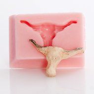 Miniature Steer Skull Silicone Mold Food Safe Mold Craft Jewelry Mold. Perfect size to make western jewelry earrings. N2