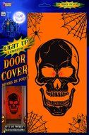 Forum Novelties Light-Up Skull Door Cover, 30 x 60", Orange