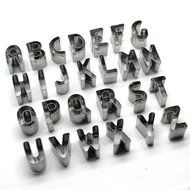 Aocor 26Pcs Mini Shaped Size Stainless Steel A-Z Alphabet Letters Biscuit Cookies Fondant Cutters Molds Backing...