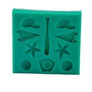 TANGCHU Fondant Decorating Mould Cake Decorating Clay Baseball Set Shape 3.03*3.15*0.43inch Green