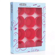 Jacobake Silicone Cupcake Liners Reusable Silicone Muffin Liners Silicone Muffin Cups for Baking(12 Pack Red)... N4