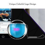 Generic Mini Speaker Built-in Rechargable Lithium Battery Output 3 Watts With Foldable AUX Cable(Blue) N6