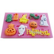 Yunko Halloween Hulk Corpse Pumpkin Ghost Fondant Pudding Silicone Cake Mold Chocolate Candy Mold N2