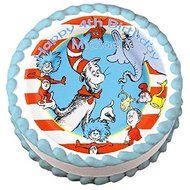 Cat in the Hat Edible Frosting Sheet Cake Topper - 7.5" Round