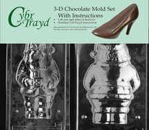 Cybrtrayd C300AB Large Santa Life of the Party Chocolate Candy Mold Bundle with 2 Molds and Exclusive Cybrtrayd...