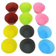 Y&amp;XL&amp;H Silicone Muffin Cup Round Cake Mould Cupcake Wrappers 12PCS