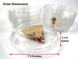 Katgely 6 Inch Plastic Pie Containers (Pack of 10) N2