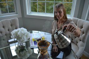 Titanium Coated, Gold Pour Over Cone Dripper, Reusable Stainless Steel Coffee Filter N3