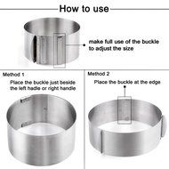Tangne 6Inch-12Inch Stainless Steel Circular Cake Mould Adjustable Cake Tools