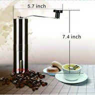 Polkar Premium Manual Coffee Grinder With Adjustable Conical Ceramic Burrs -Stainless Steel Body and Hand Crank... N2