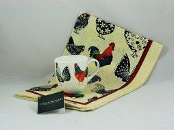 Ulster Weavers Rooster Tea Towel and Bone China Mug