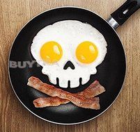 Silicone Skull Fried Egg Mold Mould Poach Oven Pancake Egg Ring Shaper 1pcs N2