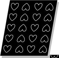 Flexipan Puffed Heart 2.74 Oz, 75mm x 65mm x 35mm Deep (3" x 2-1/2" x 1-3/8" Deep), 20 Cavities