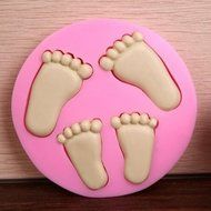 UR Bakeware 3D Little Baby Feet Silicone Mold Chocolate Soap Mould N6