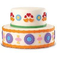 Sher FOUR-C Gumpaste Mold Cake Design Mould,Cake Supplies Fondant Mat Sugar Paste Mat Cake Tools Color Pink N2