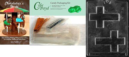 Cybrtrayd R003 Cross Chocolate Candy Mold with Exclusive Cybrtrayd Copyrighted Chocolate Molding Instructions...