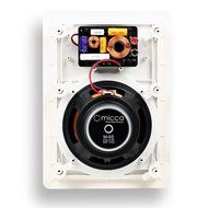 Micca M-6S 6.5 Inch 2-Way In-Wall Speaker with Pivoting 1" Silk Dome Tweeter (Each, White) N9