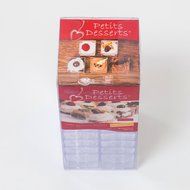 Petits Desserts 72-Piece Set of 60 ml Square Cups and 3.74-Inch Plastic Dessert Spoons N2