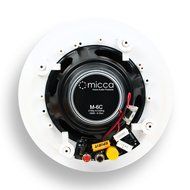 Micca M-6S 6.5 Inch 2-Way In-Wall Speaker with Pivoting 1" Silk Dome Tweeter (Each, White) N11