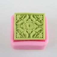 Y&amp;XL&amp;H Square Flower Shaped Soap Molds Mooncake Mould Fondant Cake Chocolate Silicone Mold, Decoration Tools Bakeware
