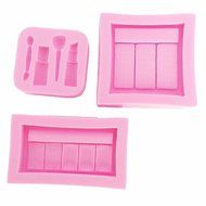 Funshowcase Lipstick Make-up Tools Silicone Cake Decorating Mold N3