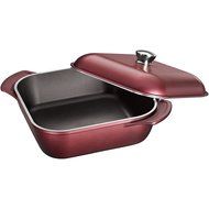 Tramontina Limited Editions Lyon Covered Square Roaster, 6-Quart, Garnet N4