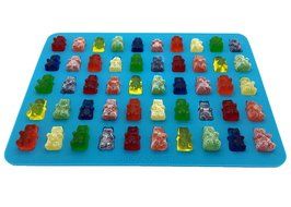 Okallo Products Silicone Gummy Bear Mold - Perfect for Chocolate, Candy, Gummies, and More! (Blue - 2 Molds with... N3