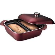 Tramontina Limited Editions Lyon Covered Square Roaster, 6-Quart, Garnet N6