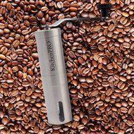 KitchenPRO Portable Premium Stainless Steel Manual Conical Burr Portable Coffee Grinder, Aeropress Compatible N5