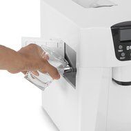 Della Freestanding Water Dispenser with Built-In Ice Maker Machine 26lbs per day, 2-Size Cube, White
